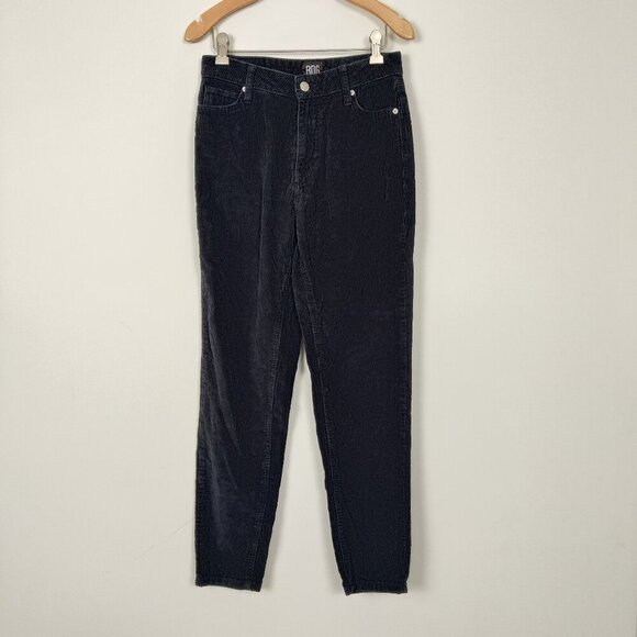 BDG Mom High Rise Women's Corduroy Pants in Black Size 25 Winter 100% Cotton - Picture 1 of 11